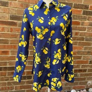 Banana Republic Lemon Print Shirt